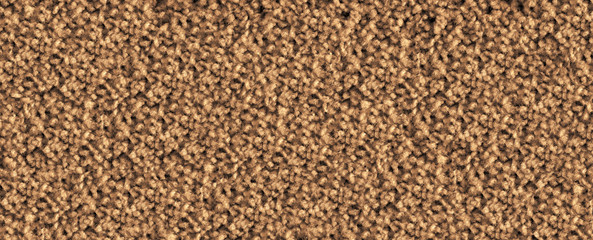 Texture of beige carpet. Panorama. View from above.	