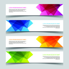 Naklejka premium Vector Abstract banner web template