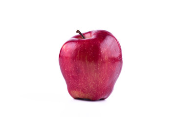 Red apple on white