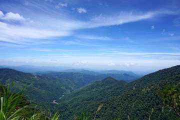 Naklejka na ściany i meble View from Mountain of Kinabalu