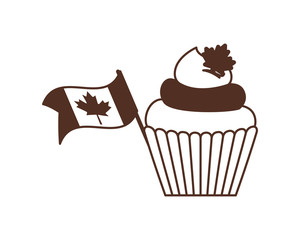 Isolated cupcake of canada design vector illustration