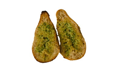 Duas fatias de pão de alho
