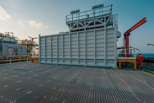 Deck of FPSO vessel