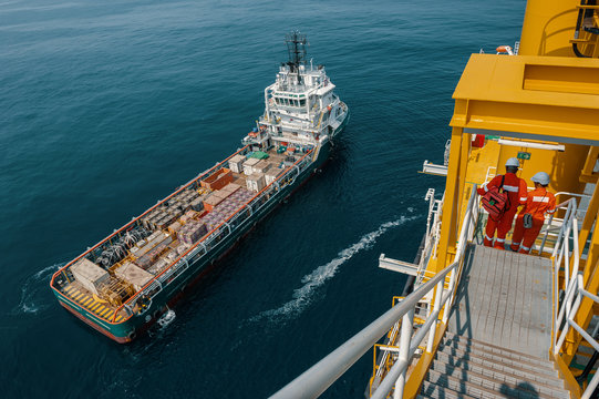 Supertanker And Cargo In Ocean