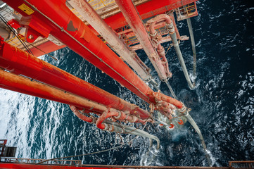 Top angle view of offshore drill