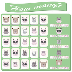 Obraz premium Baby Sudoku with colorful animals images