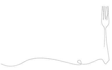 Fork isolated on white background, vector illustration
