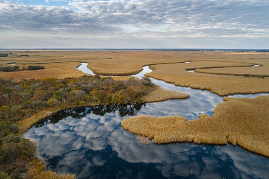Cuando river winding through its extensive flood plain