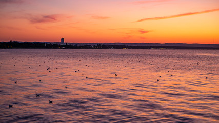Sunset view from Gdansk New Port, West Breakwater (falochron zachodni)