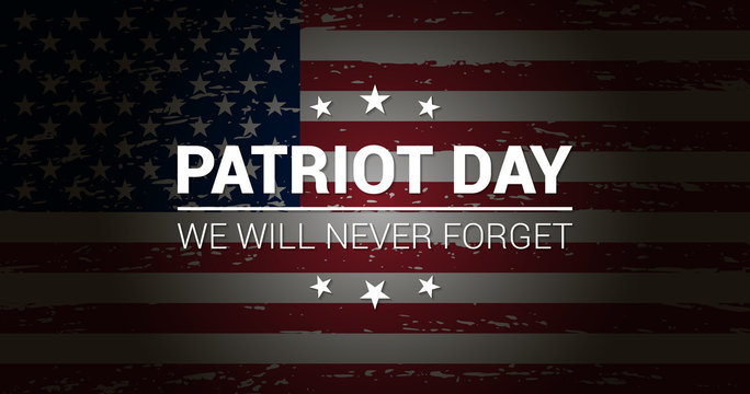 Patriot day of USA banner. Vector background of the american flag