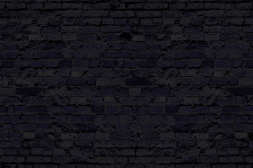 Black brick wall for background dark block