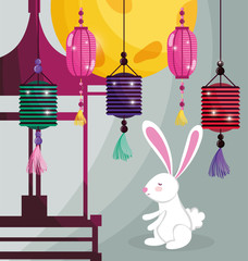 rabbit happy moon festival image