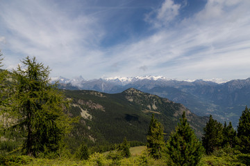 Fototapeta na wymiar Panorama sulle Alpi