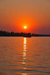 Zambezi river sunset, Zimbabwe, Africa