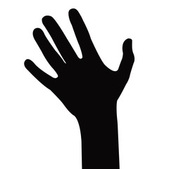 a hand silhouette vector
