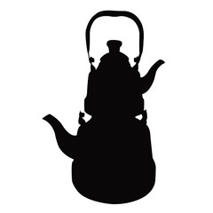 a teapot silhouette vector