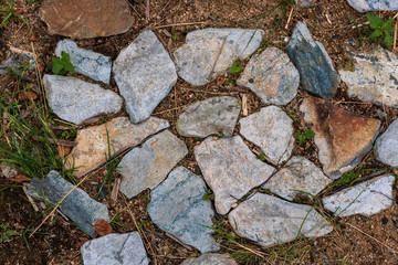 sea sand and stones on the coastline