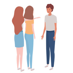 Fototapeta premium group of people standing on white background