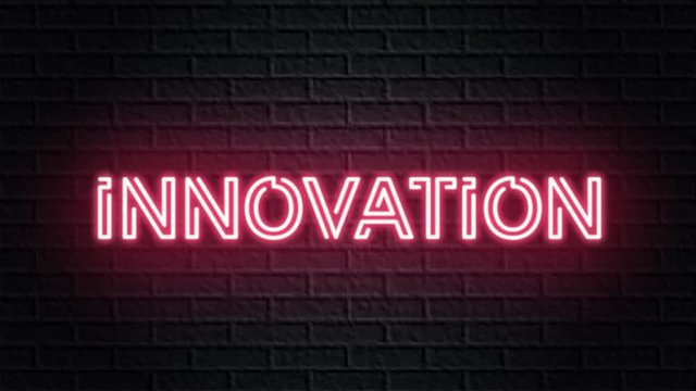 red neon video animation innovation