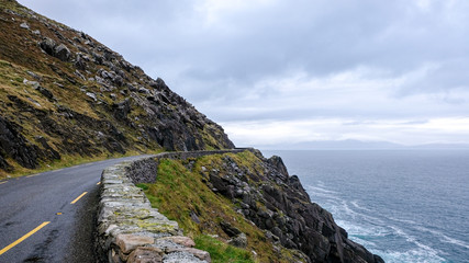curvy road dingle peninsula in ireland