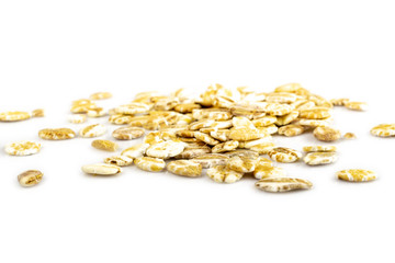 Delicious nutritious, healthy fresh old fashioned oatmeal. Healthy food concept.