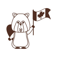 Isolated beaver animal design vector illustration