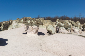 Fototapeta na wymiar Rock formation The Stone Mushrooms, Bulgaria