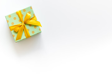 gifts on white background top view mock up