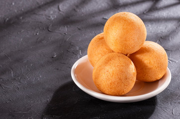 Traditional Colombian buñuelos (Deep Fried Cheese Bread)