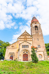 Fototapeta na wymiar Church of Saint John of Nepomuk in Stechovice near Prague, Czech Republic