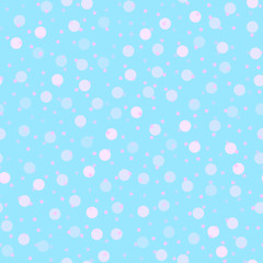 Vector illustration, abstract dotted textural seamless pattern. Perfect for neutral backgrounds for web sites banners, polygraphy designs etc. Cute soft blue color.