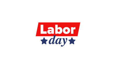 Happy Labor Day. Public federal holiday, celebrate annual in United States. American labor movement. Patriotic american elements. Poster, card, banner and background. Vector illustration