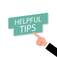 Speech bubble with mans hand and 