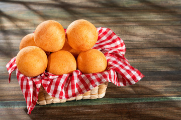 Traditional Colombian buñuelos (Deep Fried Cheese Bread)