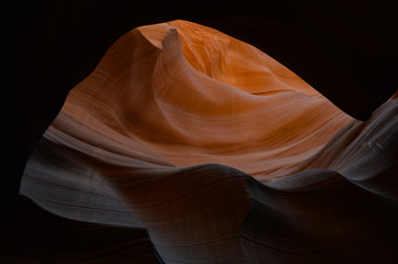 Slot canyons near Page, Arizona as the light hits them just right
