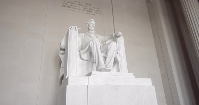 Abraham Lincoln On Chair at Lincoln Memorial