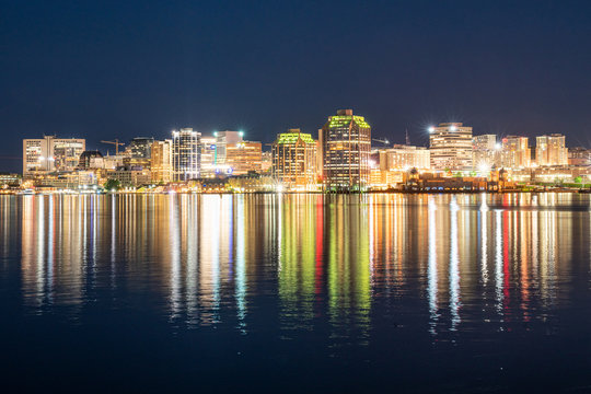 Halifax City Skyline At Night