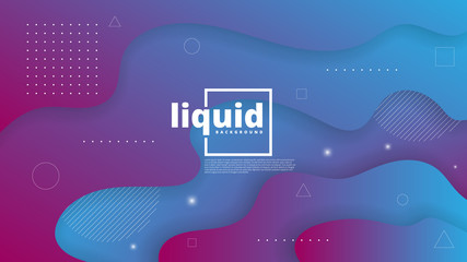 Abstract modern graphic element. Dynamical colored forms and waves. Gradient abstract banner with flowing liquid shapes. Template for the design of a website landing page or background.