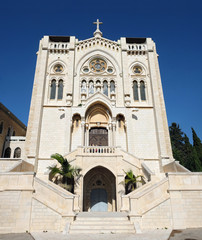 Fototapeta na wymiar Basilica of Jesus the Adolescent in Nazareth