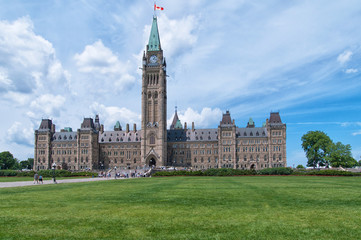 Ottawa parliament hill during summer time