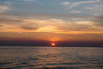 Fototapeta na wymiar Sunset over Lake Michigan