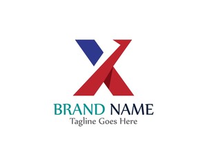 X letter logo template vector icon illustration design