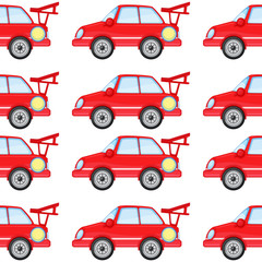 Seamless pattern tile cartoon with toy car