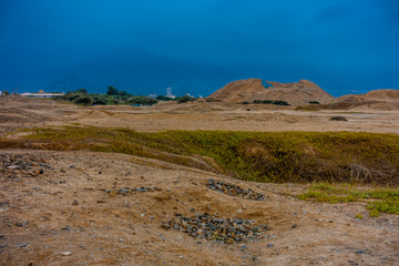 Parts of the ruins of Chan-Chan near Huanchaco, Peru