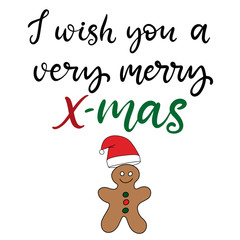 Merry Christmas and happy new year lettering.