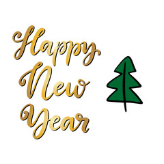 Merry Christmas and happy new year lettering.
