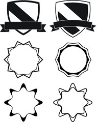 Shields and Badges. Vector Image.