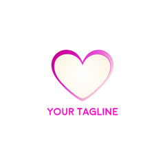 Heart Logo design vector template. Logotype concept icon