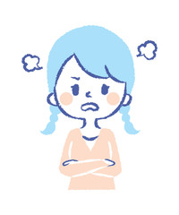 Illustration of woman getting angry