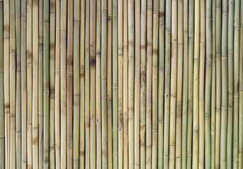 texture of decorative bamboo fence wall